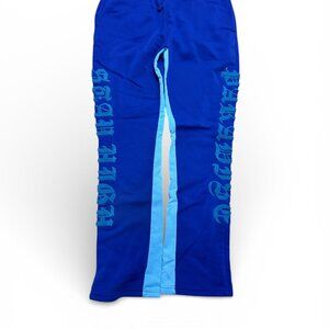 Evil Minds Blue Stacked Sweatpants -size 3X (A1)
